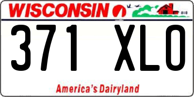 WI license plate 371XLO