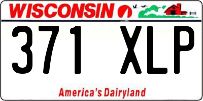 WI license plate 371XLP
