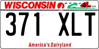 WI license plate 371XLT