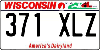 WI license plate 371XLZ