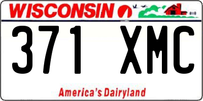WI license plate 371XMC