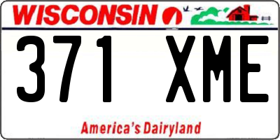 WI license plate 371XME