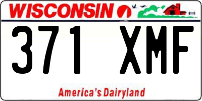 WI license plate 371XMF