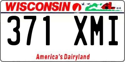 WI license plate 371XMI