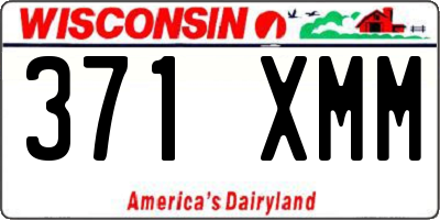 WI license plate 371XMM