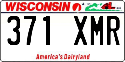 WI license plate 371XMR