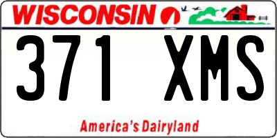 WI license plate 371XMS