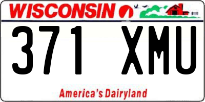 WI license plate 371XMU