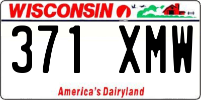 WI license plate 371XMW