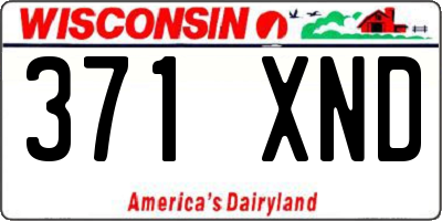 WI license plate 371XND