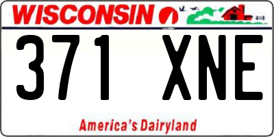 WI license plate 371XNE