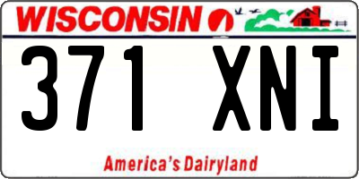 WI license plate 371XNI