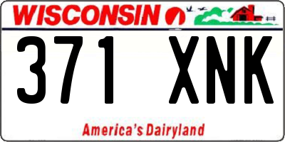 WI license plate 371XNK