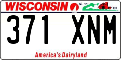 WI license plate 371XNM