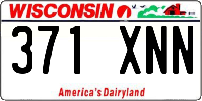 WI license plate 371XNN
