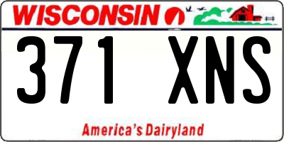 WI license plate 371XNS