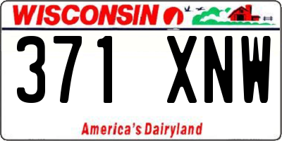 WI license plate 371XNW