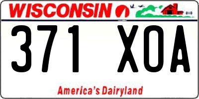 WI license plate 371XOA