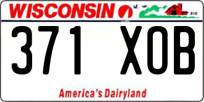WI license plate 371XOB