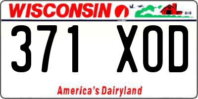 WI license plate 371XOD