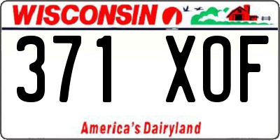 WI license plate 371XOF