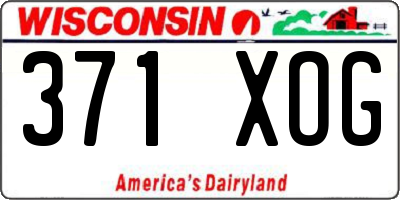 WI license plate 371XOG