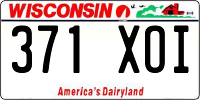 WI license plate 371XOI