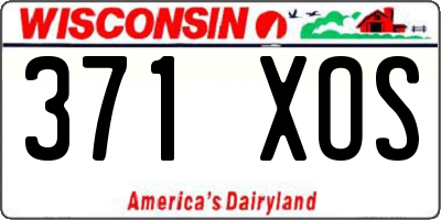 WI license plate 371XOS