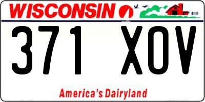 WI license plate 371XOV