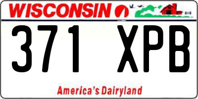 WI license plate 371XPB
