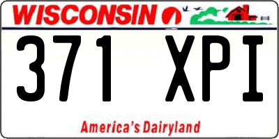 WI license plate 371XPI