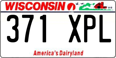 WI license plate 371XPL