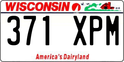 WI license plate 371XPM