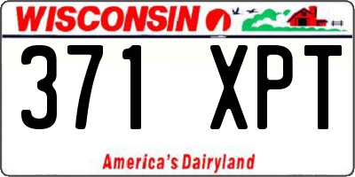 WI license plate 371XPT