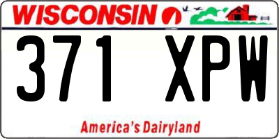 WI license plate 371XPW