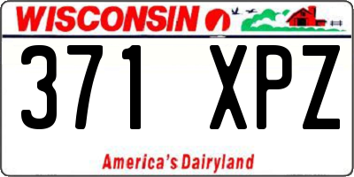 WI license plate 371XPZ