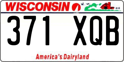 WI license plate 371XQB