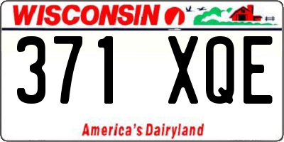 WI license plate 371XQE