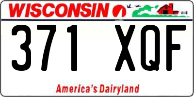 WI license plate 371XQF