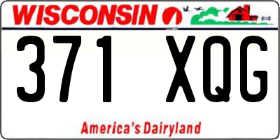 WI license plate 371XQG