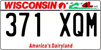 WI license plate 371XQM