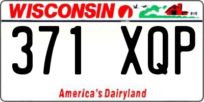 WI license plate 371XQP