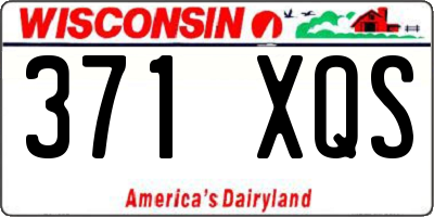 WI license plate 371XQS