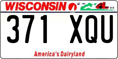 WI license plate 371XQU