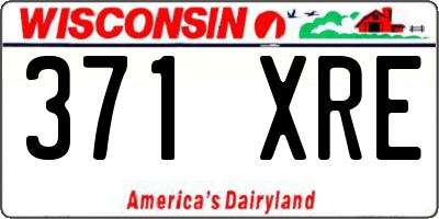 WI license plate 371XRE