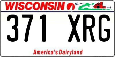 WI license plate 371XRG