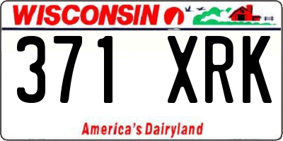 WI license plate 371XRK