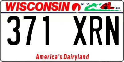 WI license plate 371XRN