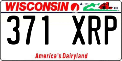 WI license plate 371XRP