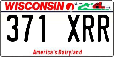 WI license plate 371XRR